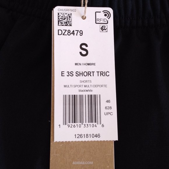 🆕adidas Men's Essentials 3-Stripes Tricot Shorts, SM, MD-Black/White, NWT, Auth - Picture 5 of 10
